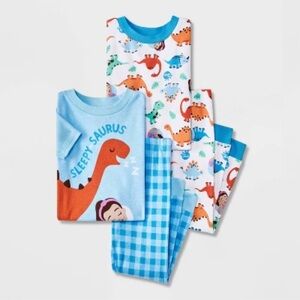 Ms. Rachel Pajama Set Sleepy Saurus Kids Pajama Set Blue & White size 18 months
